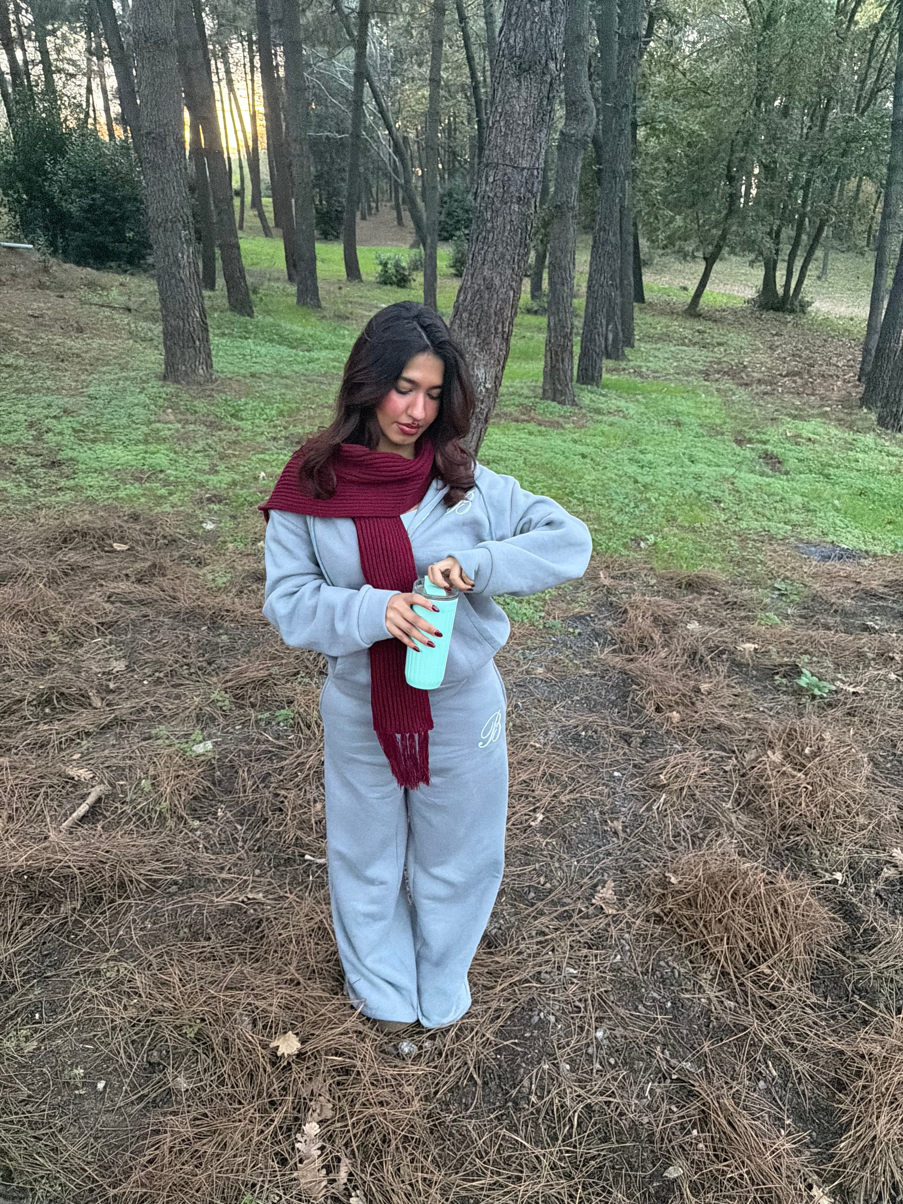 Mikasa Bordo El Örgüsü Atkı – Sade Model