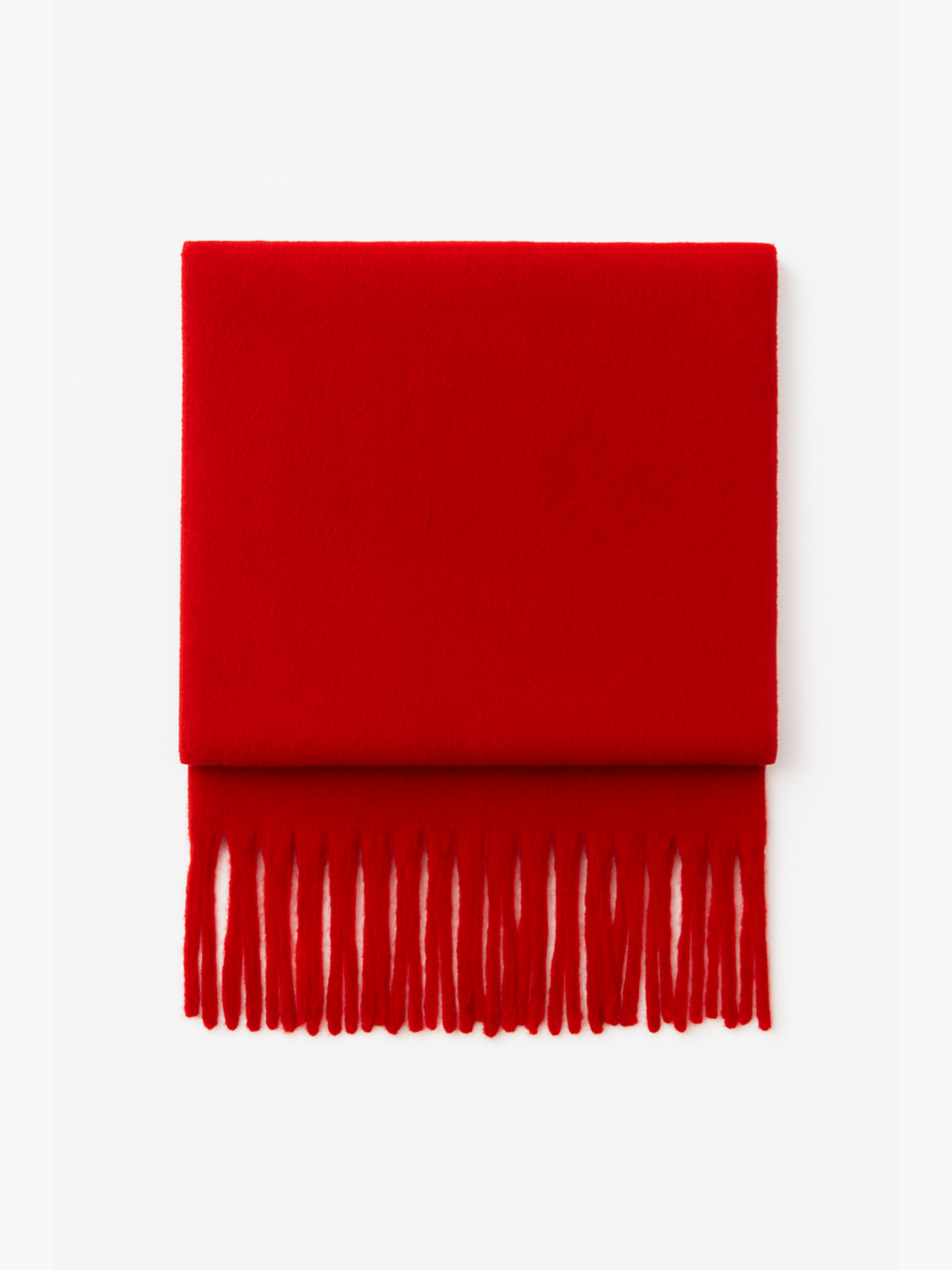 Yumuşakcık Kırmızı Püsküllü Atkı